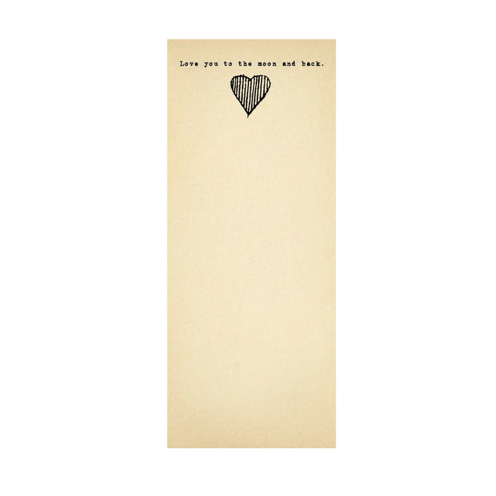 Heart To The Moon Skinny Notepad