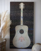 Vertical Guitar Legend Two Art Print - Gallery Wrap