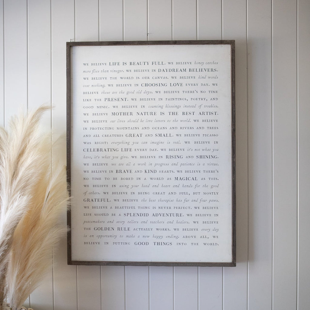 Sugarboo Manifesto Art Print - Grey Wood