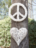***Peace Sign XLarge Whitewash Driftwood - 30x30