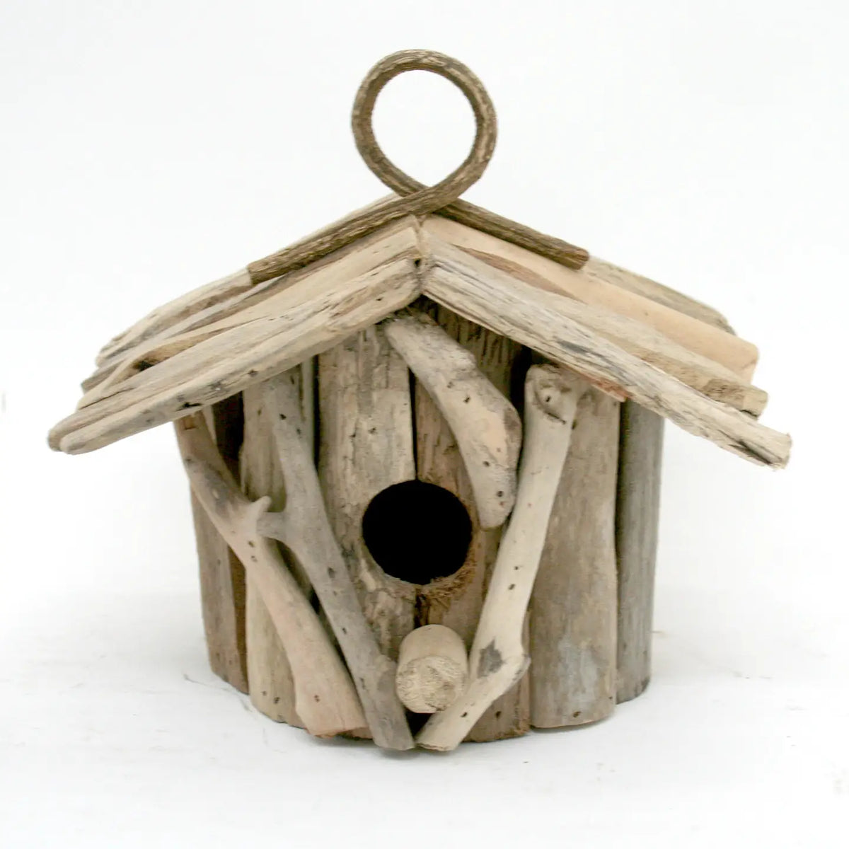 Round Driftwood Birdhouse