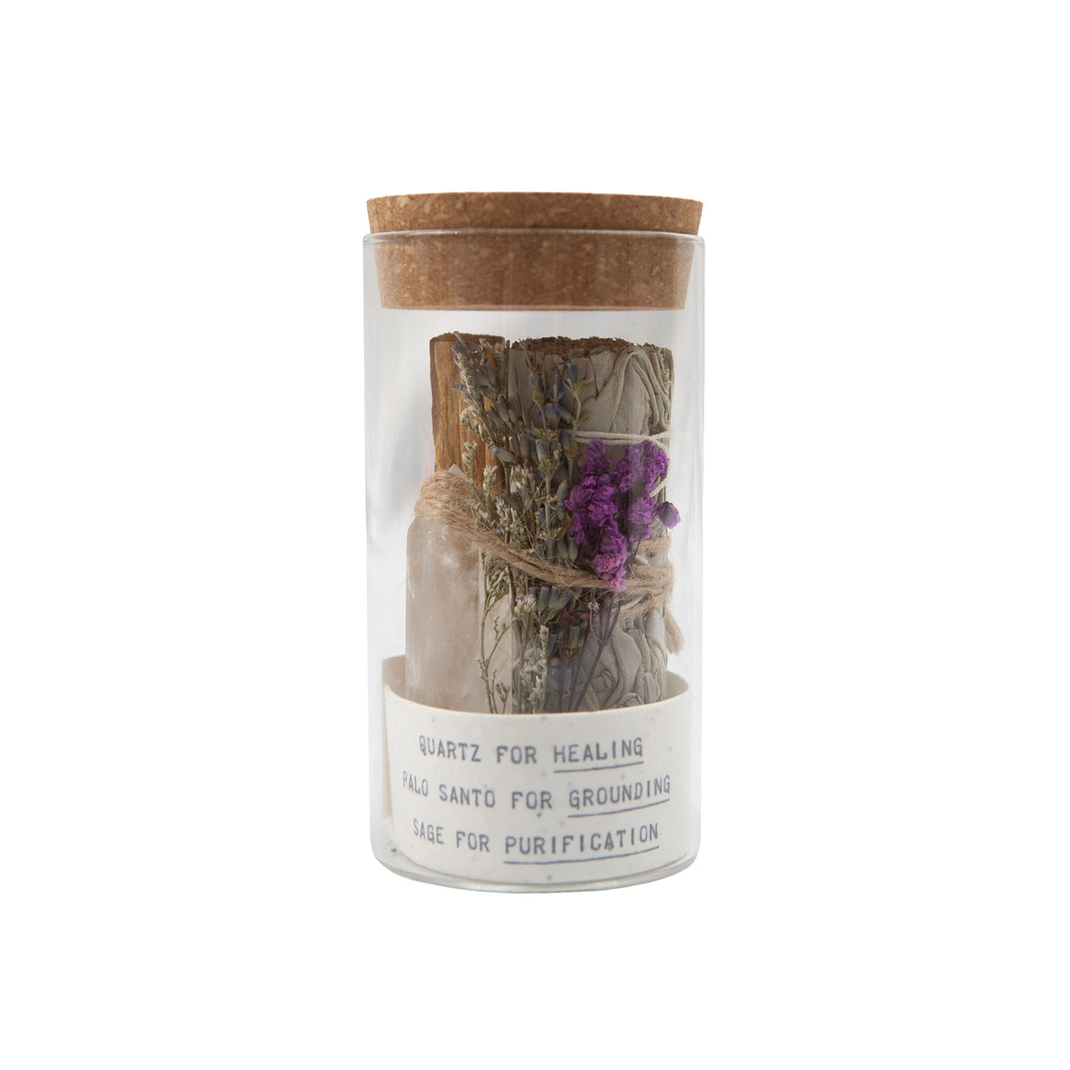 Palo Santo, Sage and Quartz Smudge Jar
