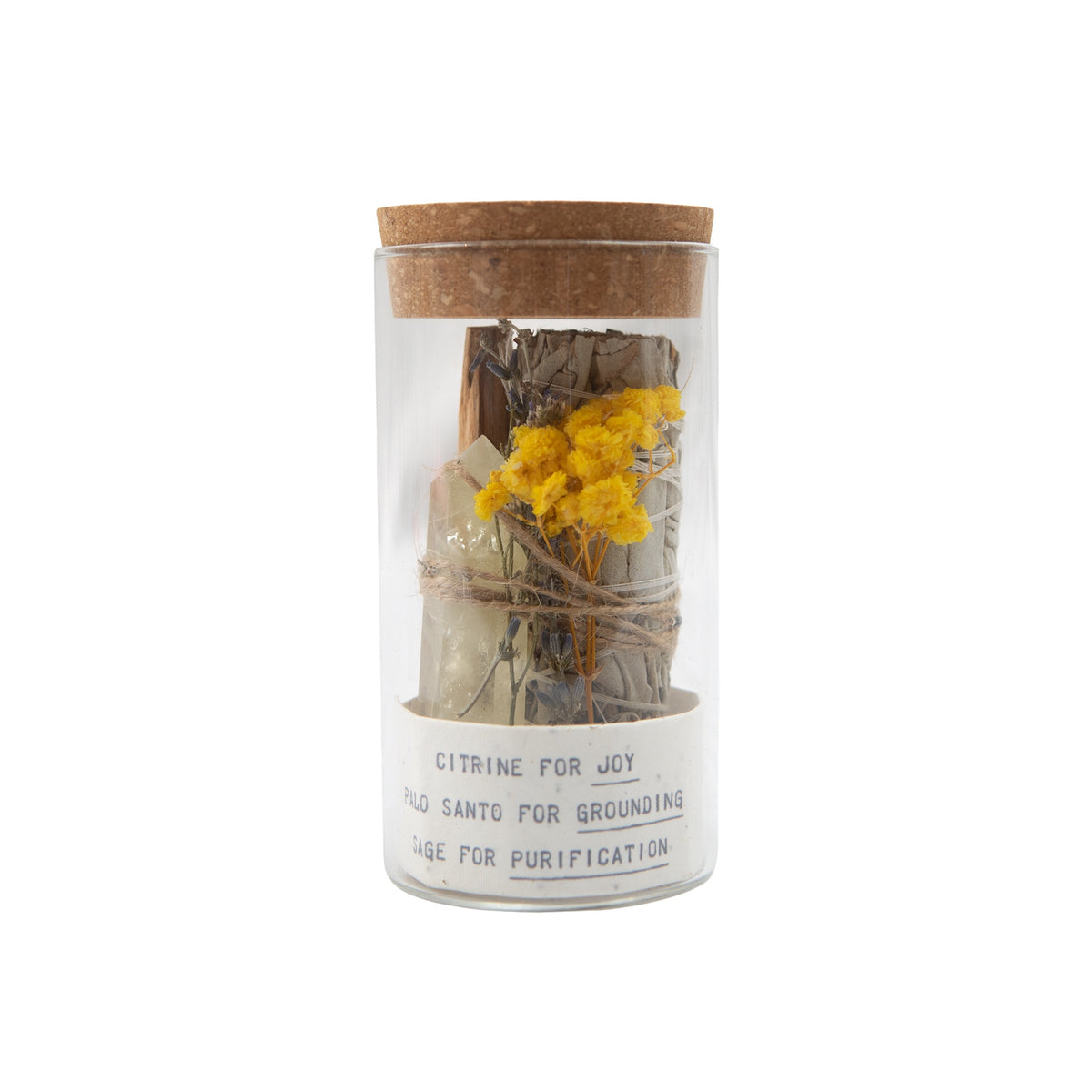 Palo Santo, Sage and Citrine Smudge Jar
