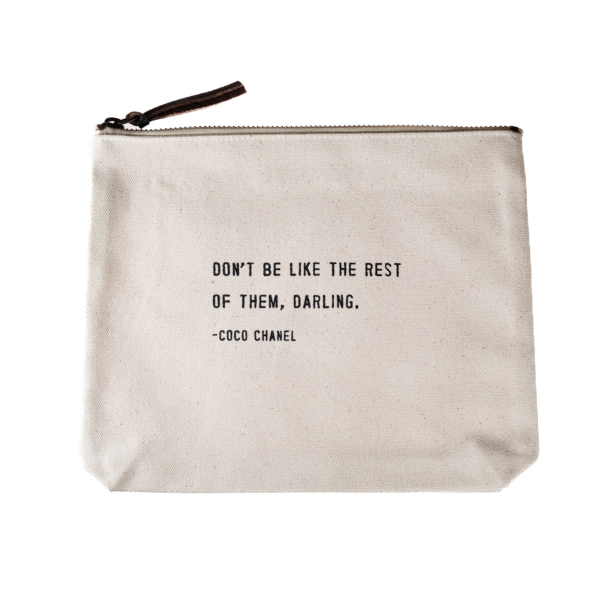 Don't Be Like The Rest Of Them (Coco Chanel) Canvas Zip Bag