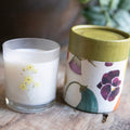 Yellow Pansy Flower Flora & Fauna Candle