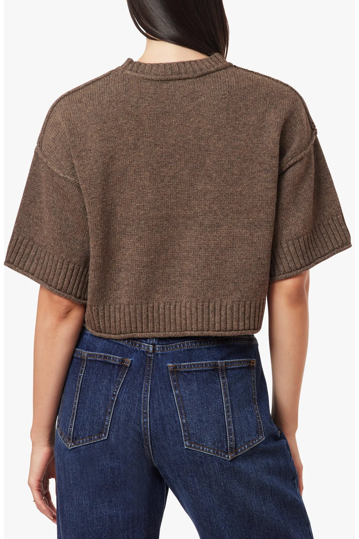Crew Neck Short Sleeve Sweater