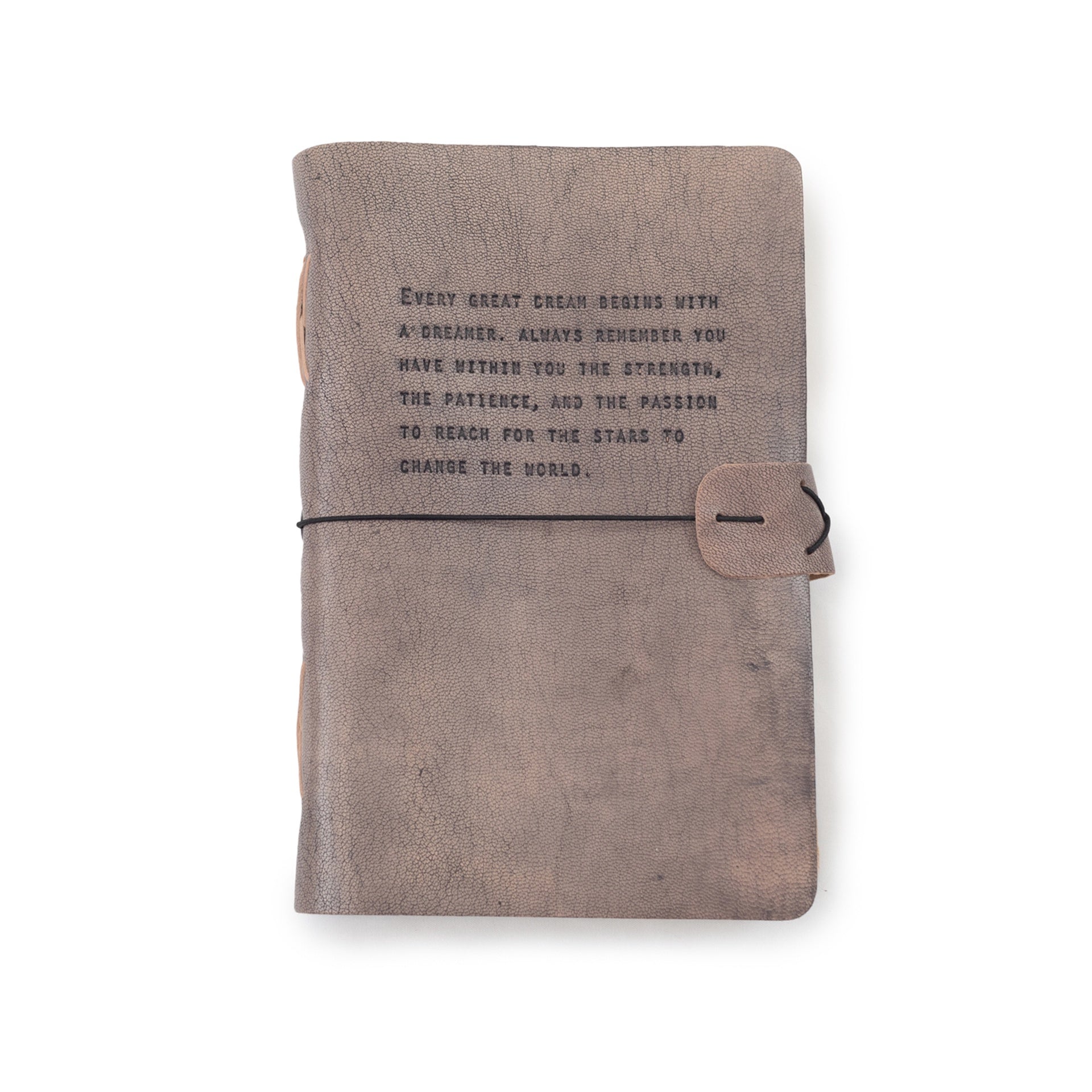 Every Great Dream Artisan Leather Journal - Grey