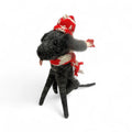 ***Black lab with red & white knit hat & scarf- Mutley Crew Collection 2