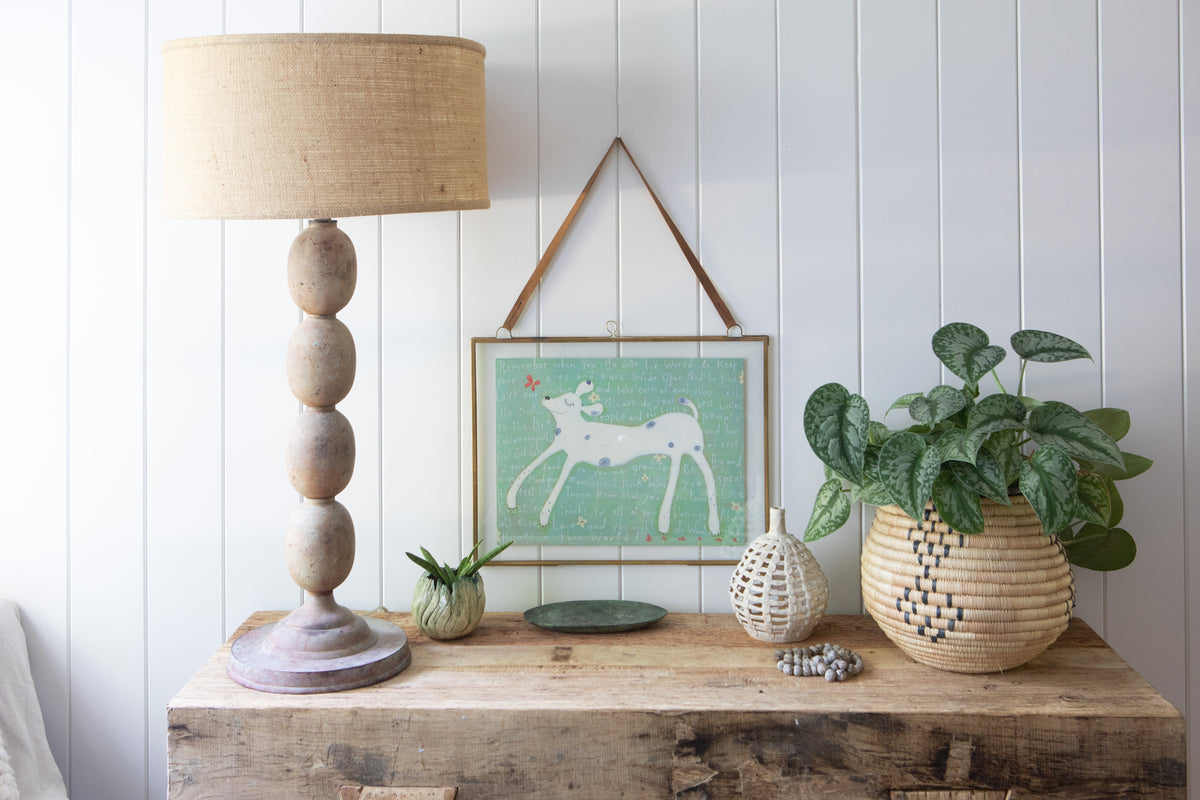 Girl Dog Art Poster - 16x12