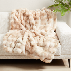 Bubble Faux Fur Throw, 50x60