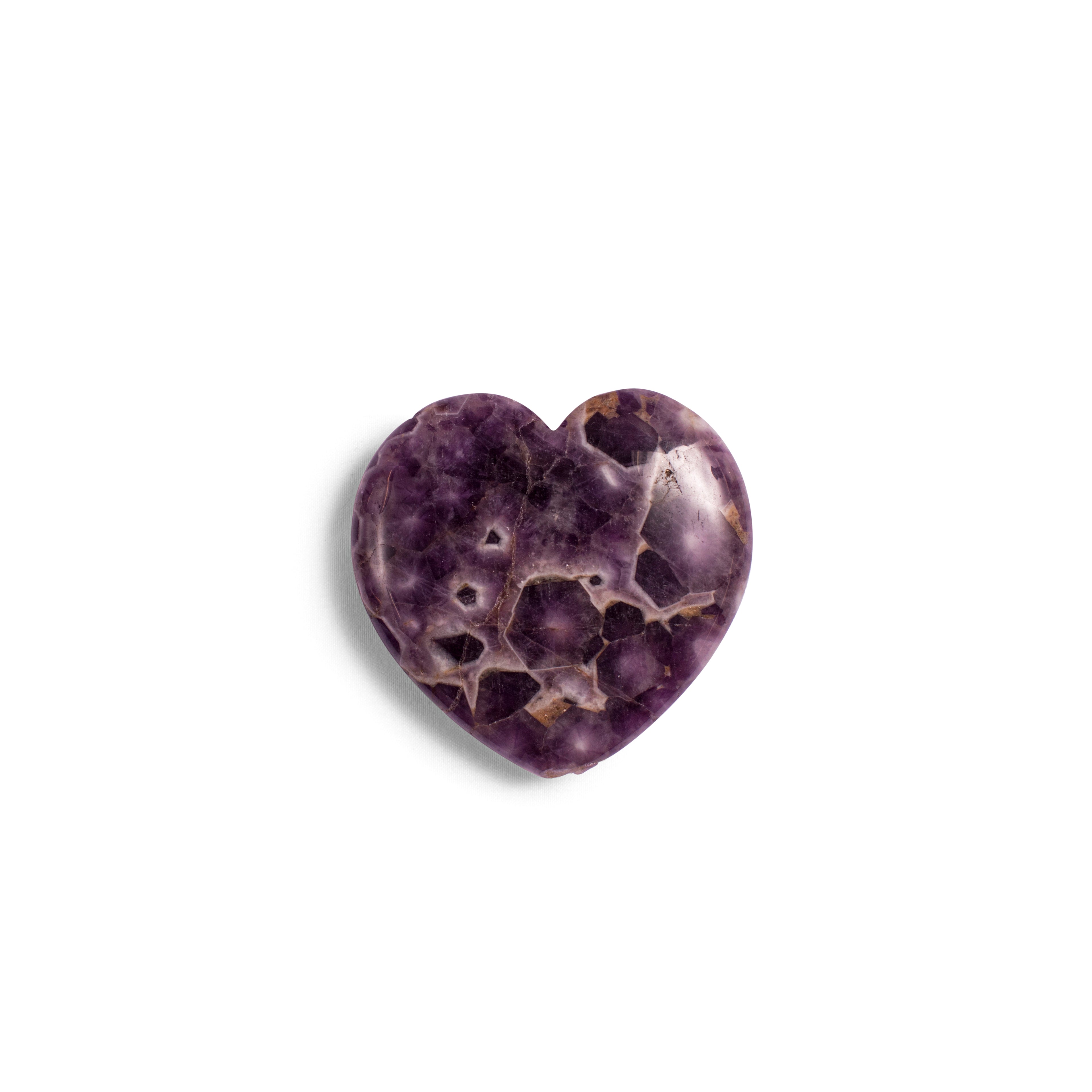 Amethyst Flat Heart Shaped Stone