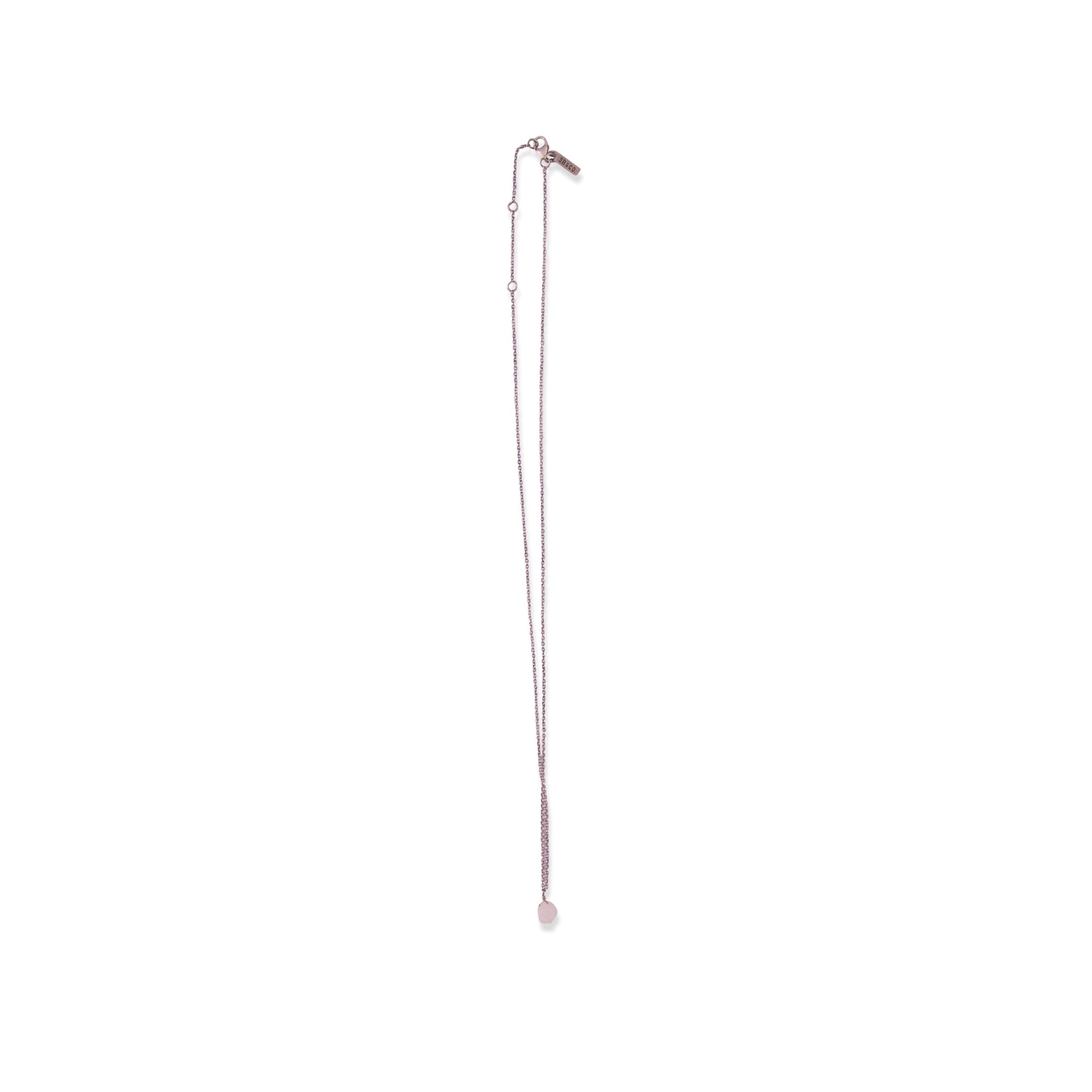 ***April Raw Birthstone Necklace in Sterling Silver (White Topaz)