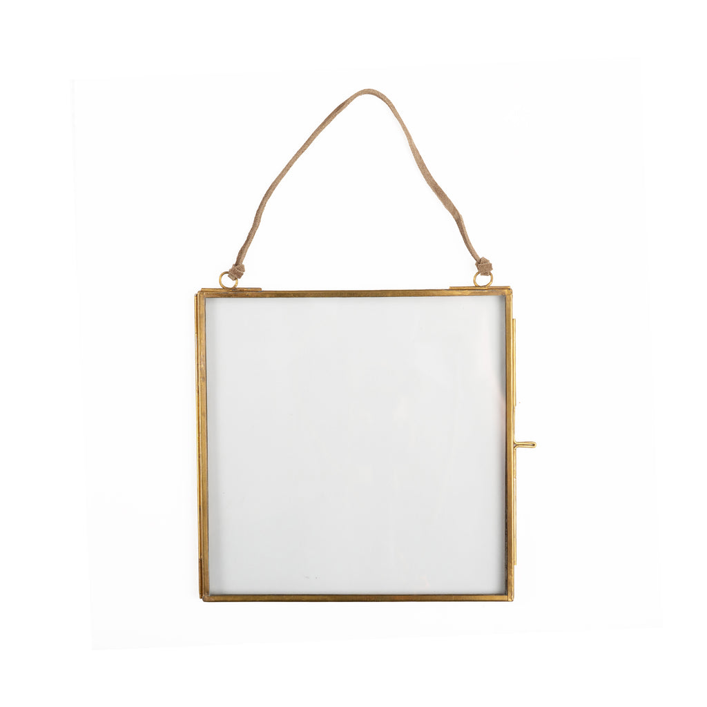 Square Brass Hanging Frame 7x7