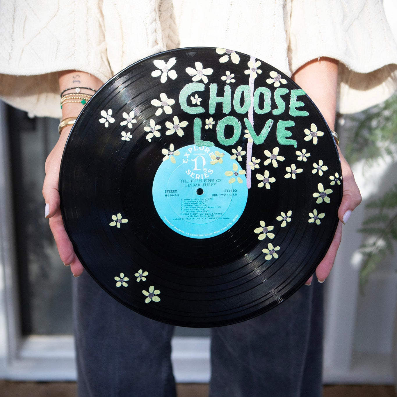 Choose Love Yellow Flowers- Vinyl Record