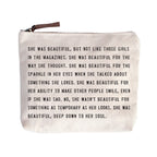 Canvas Zip Bag - Cream