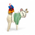 Grey & white cat with presents on its back - Clutter of Cats