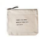 There's The Whole World Canvas Zip Bag