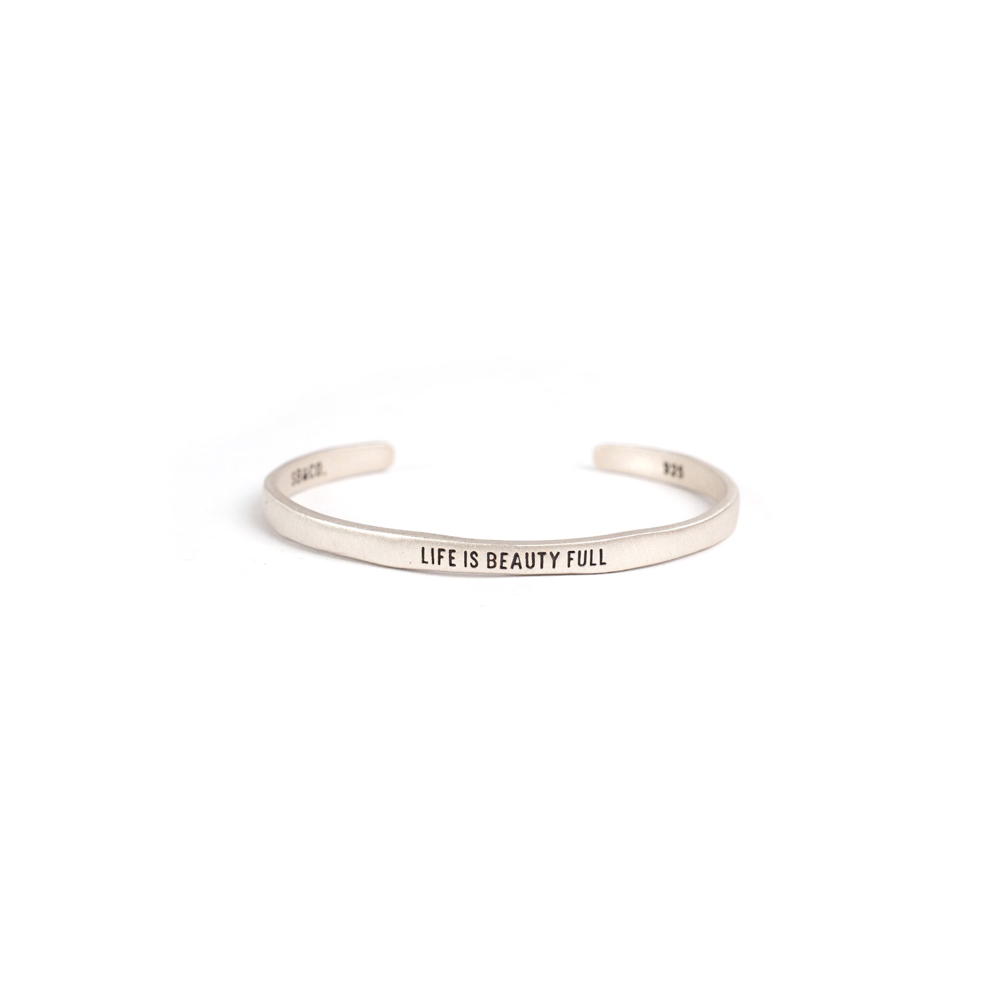 ***Silver Cuff - Life Is Beauty Full