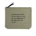 Always Look Lovely Canvas Zip Bag - Mint