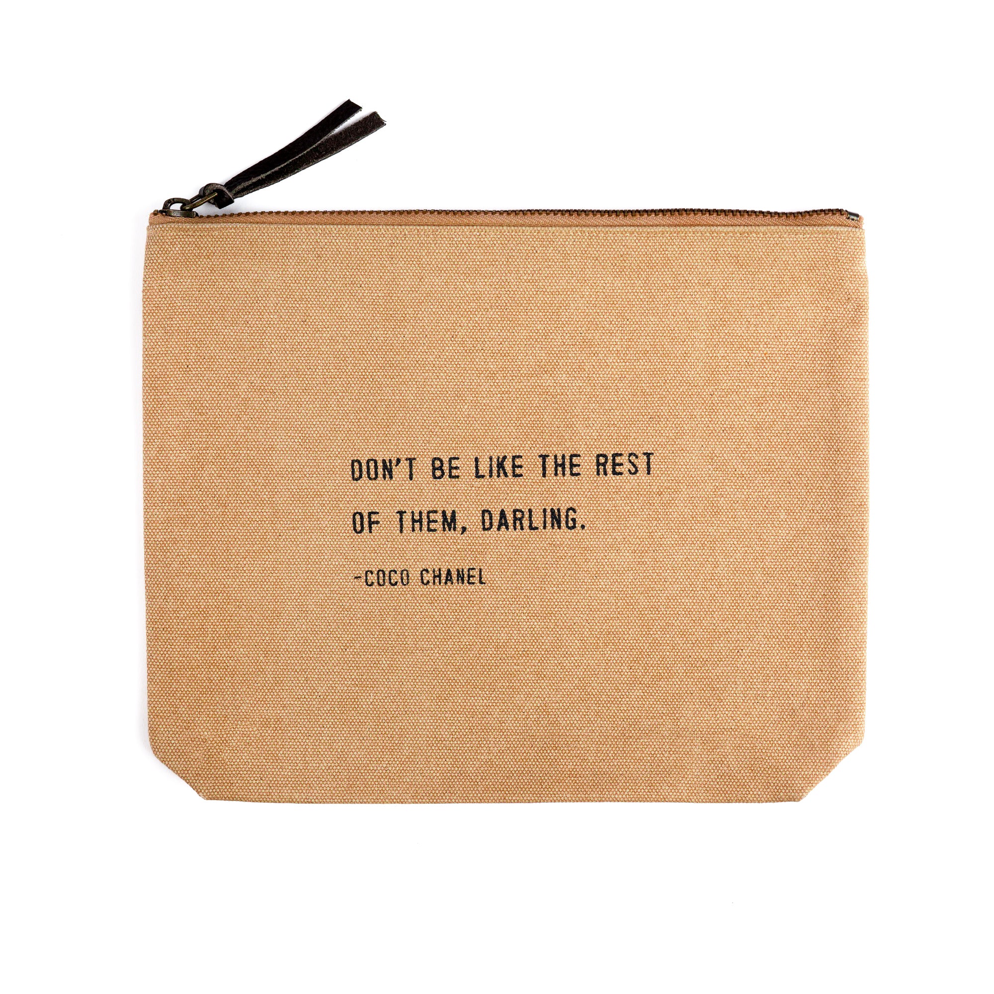 Don't Be Like The Rest Of Them Canvas Zip Bag - Blush