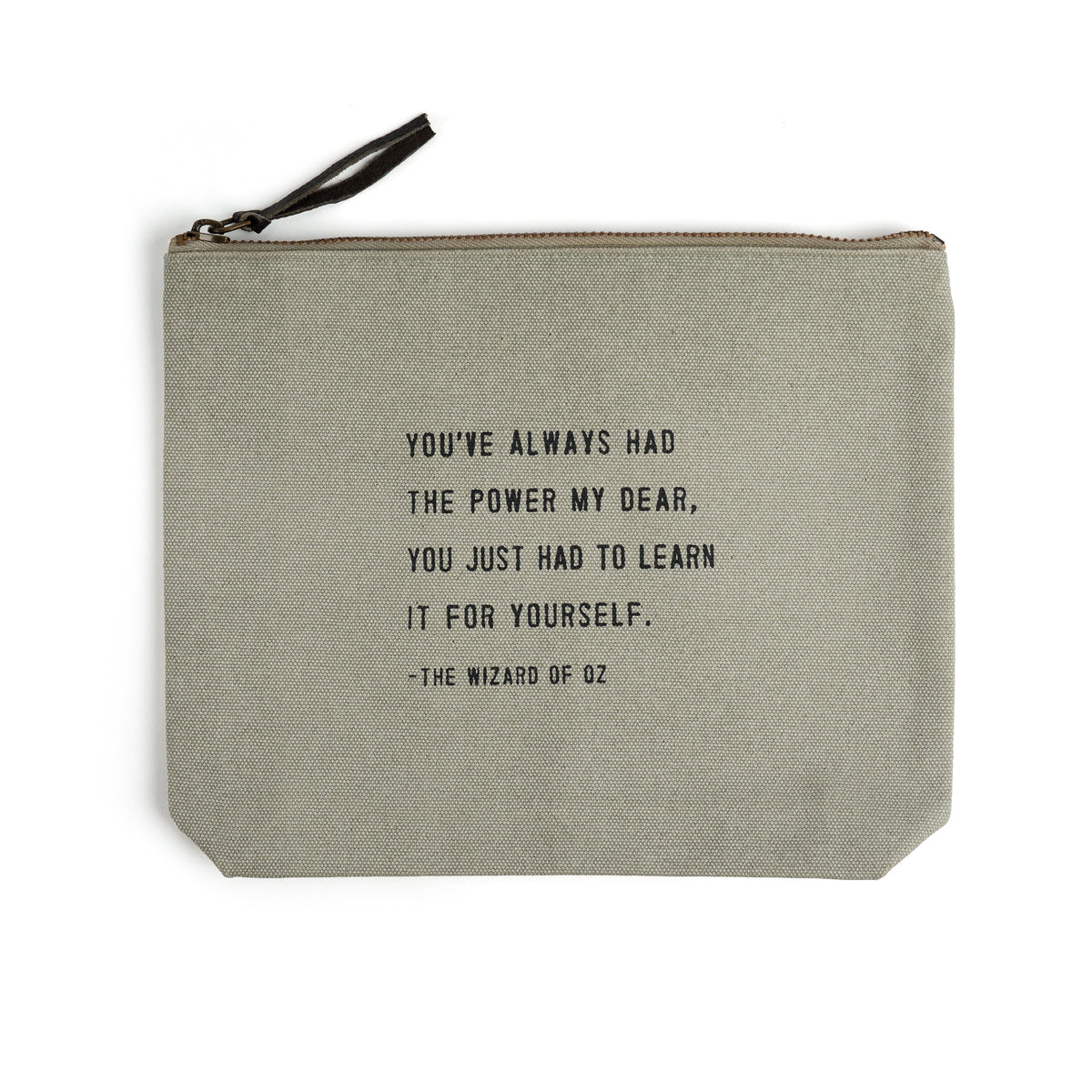 You've Always Had The Power Canvas Zip Bag - Sage