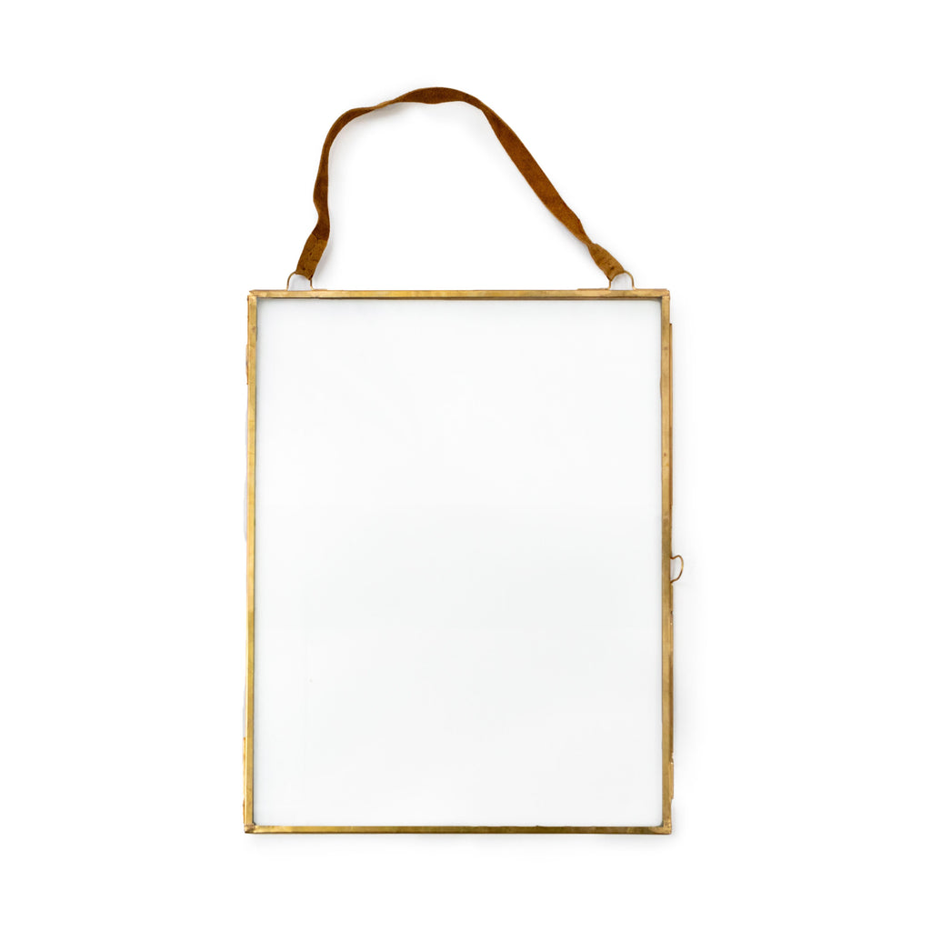 Vertical Brass Hanging Frame - 14.25"  x 19"