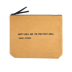Happy Girls Canvas Zip Bag - Sunflower