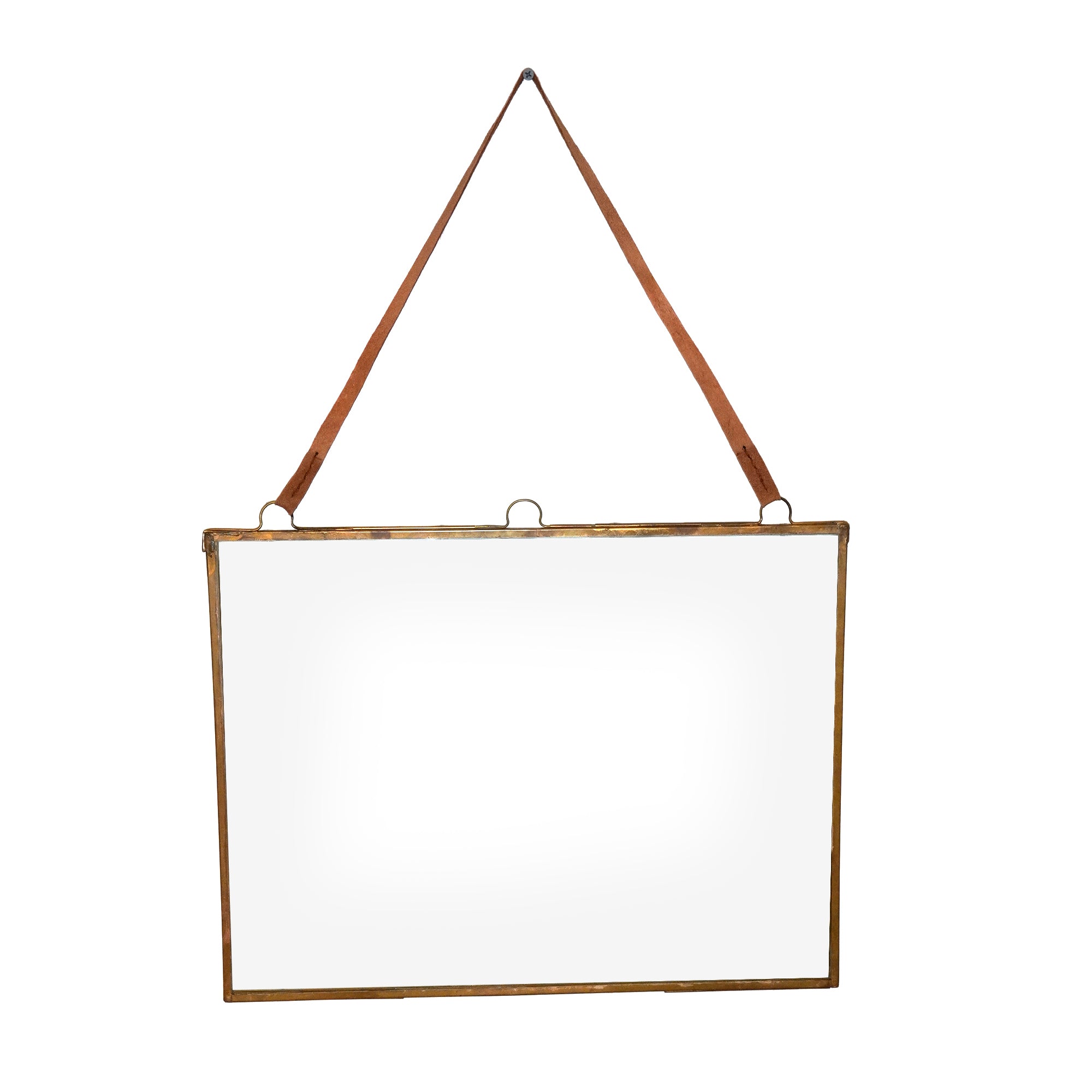 Horizontal Brass Hanging Frame - 19" x 14.25"