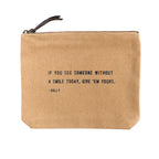 If You See Someone Without A Smile Canvas Zip Bag - Blush