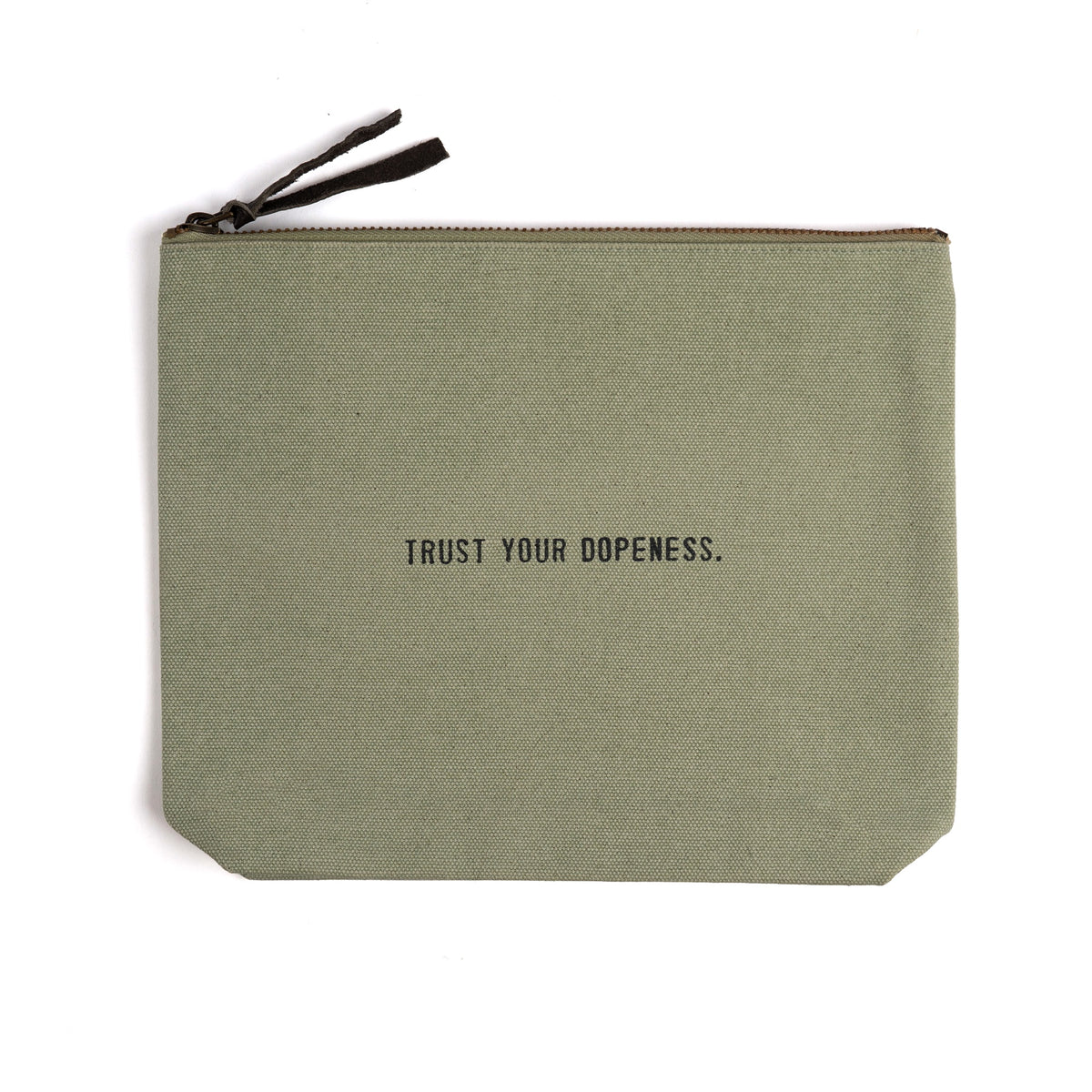 Mint Canvas Zip Bag