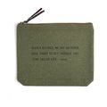 Dearly Beloved Canvas Zip Bag- Rosemary
