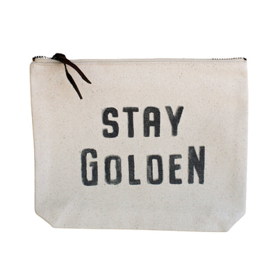 Cream Canvas Zip Bag