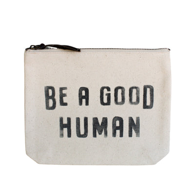 Cream Canvas Zip Bag