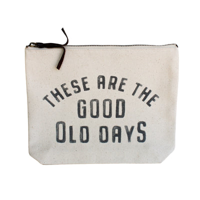 Cream Canvas Zip Bag