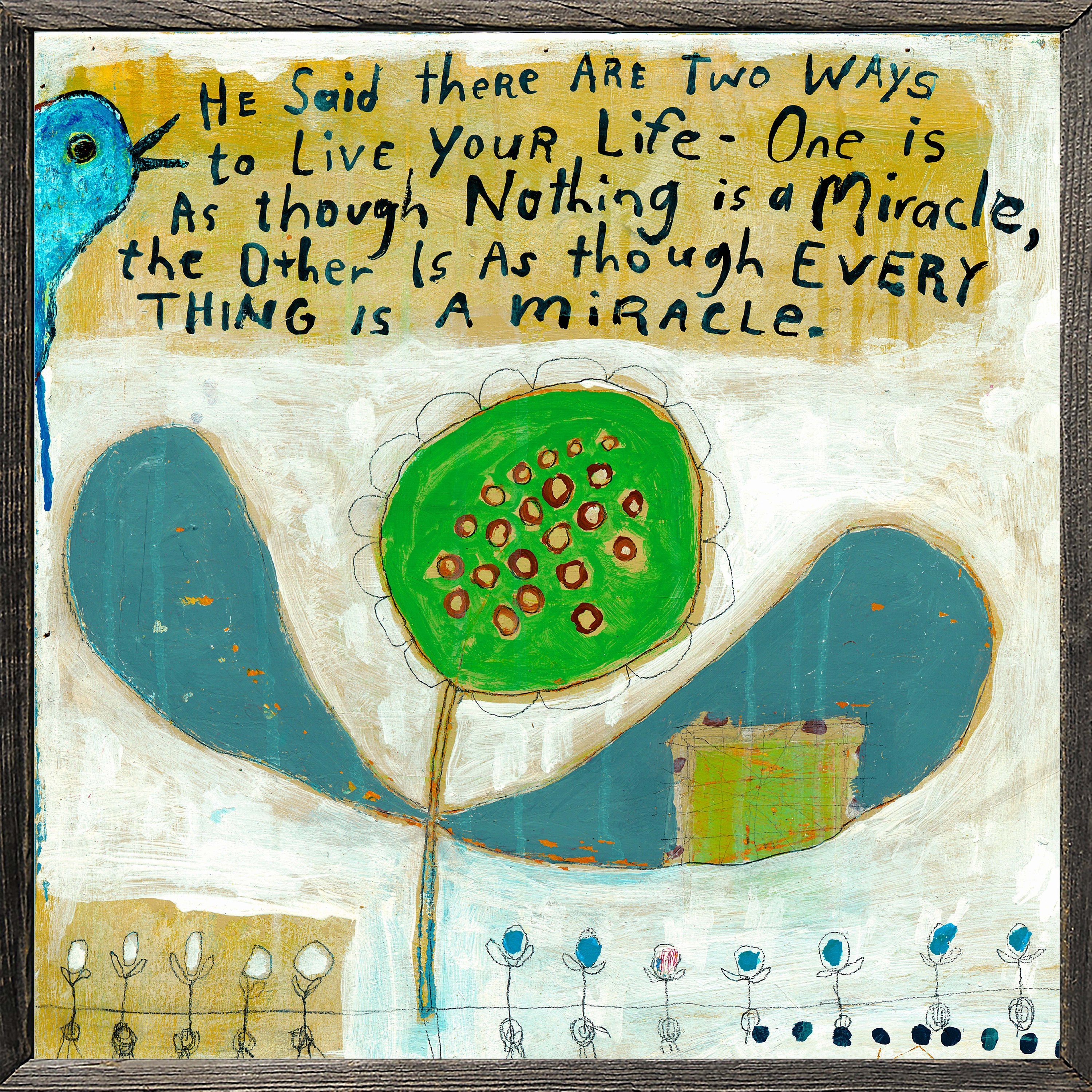 Two Ways to Live (Grey Wood) - Art Print