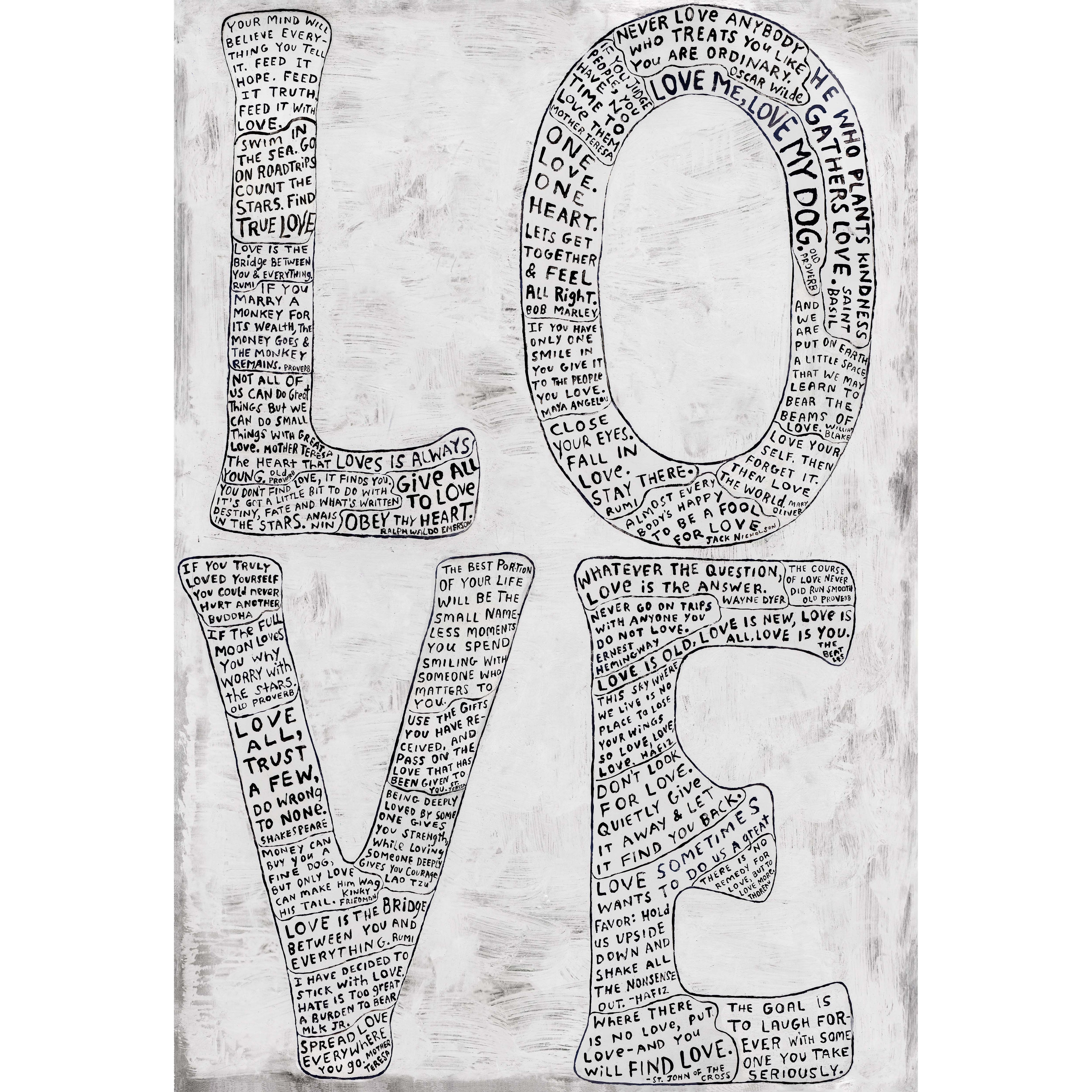 L-O-V-E in White - Art Print