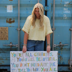 You're All Geniuses Art Print - Grey Wood