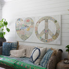 Choose Peace Art Print in White - Multi Panel