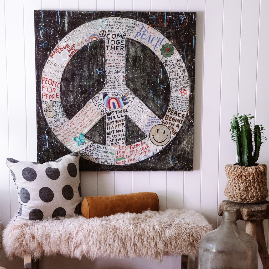 Choose Peace Art Print in Black