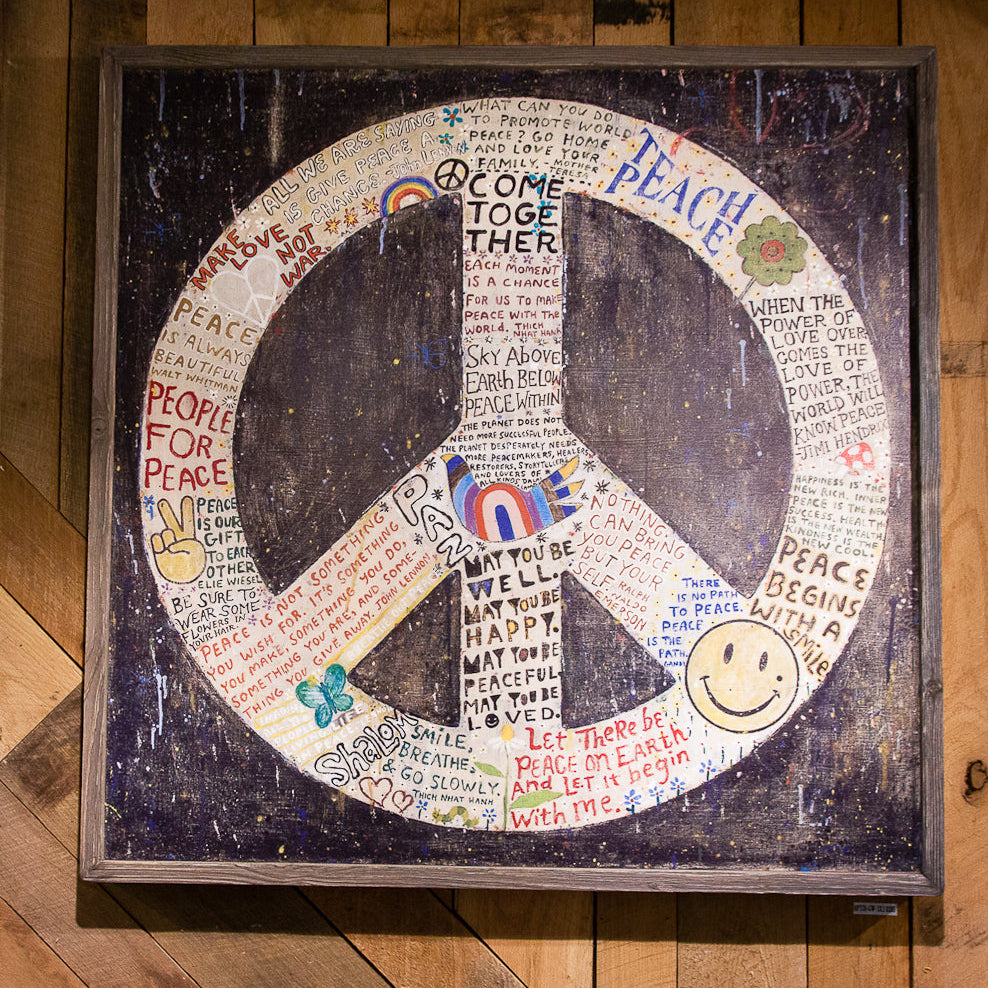 Choose Peace Art Print in Black