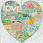 Choose Love Art Print in White - Gallery Wrap
