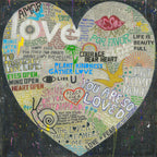 Choose Love Art Print in Black - Gallery Wrap