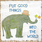 Good Things Elephant Art Print - Gallery Wrap
