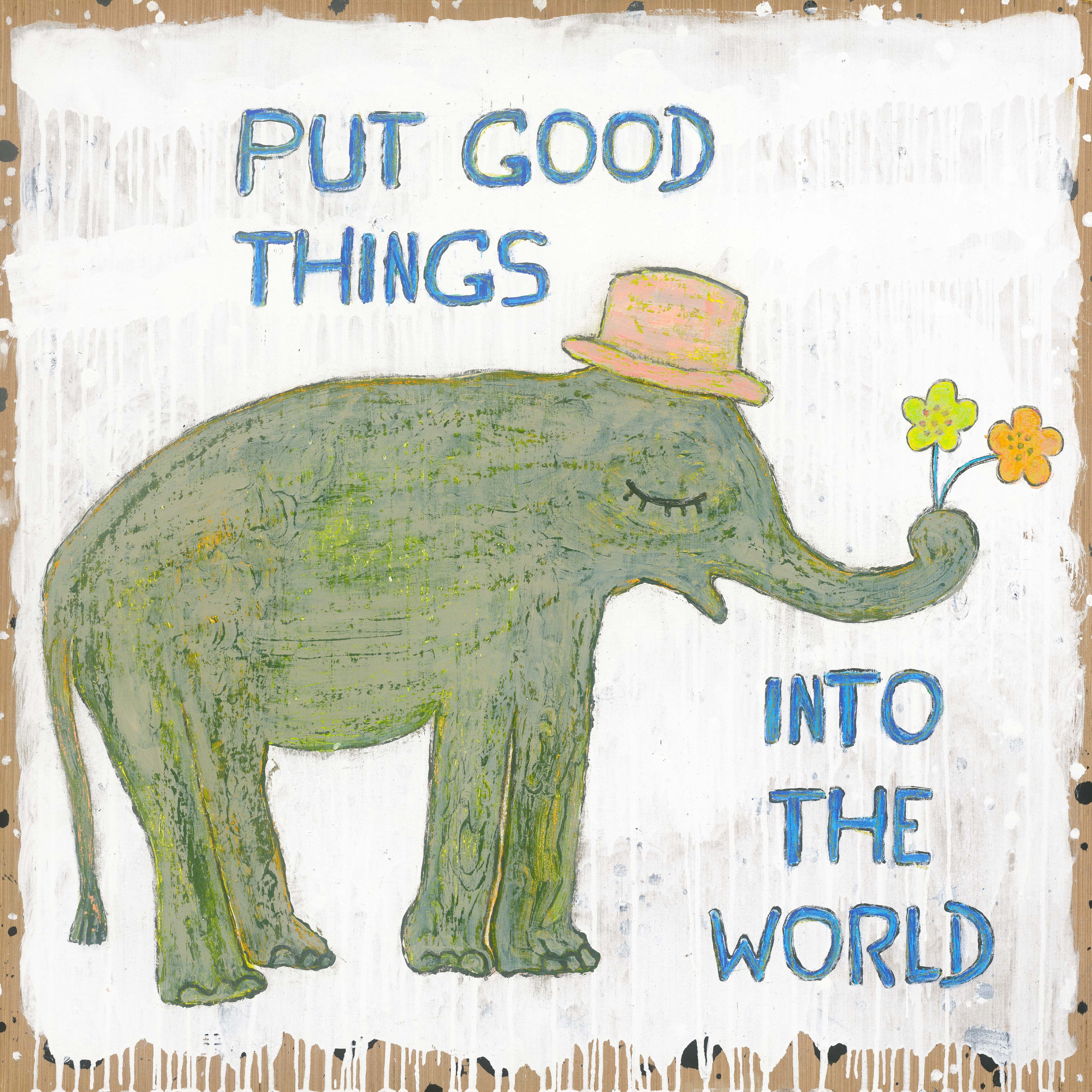 Good Things Elephant Art Print (Gallery Wrap)