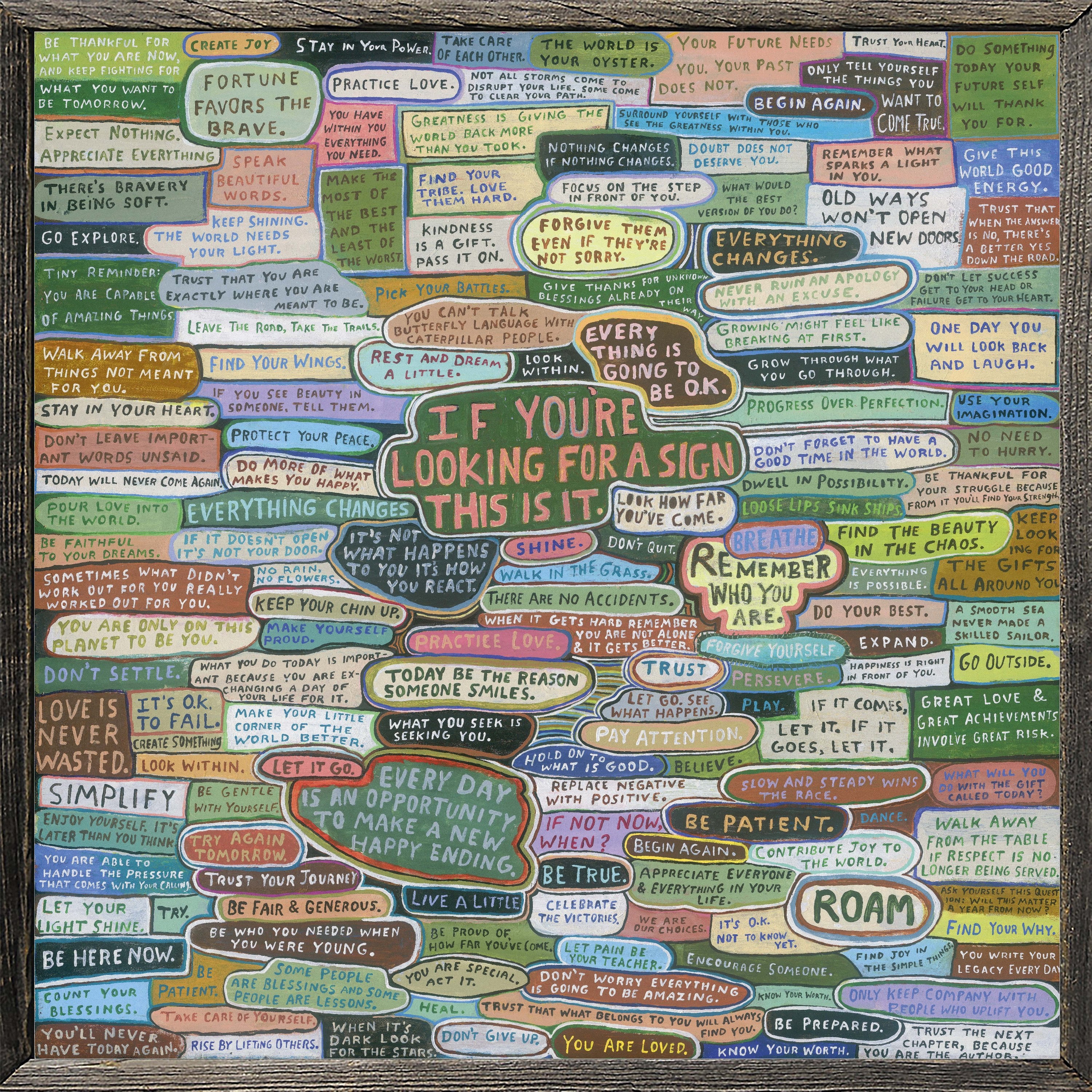 If You Are Looking For A Sign This Is It (Grey Wood) - Art Print