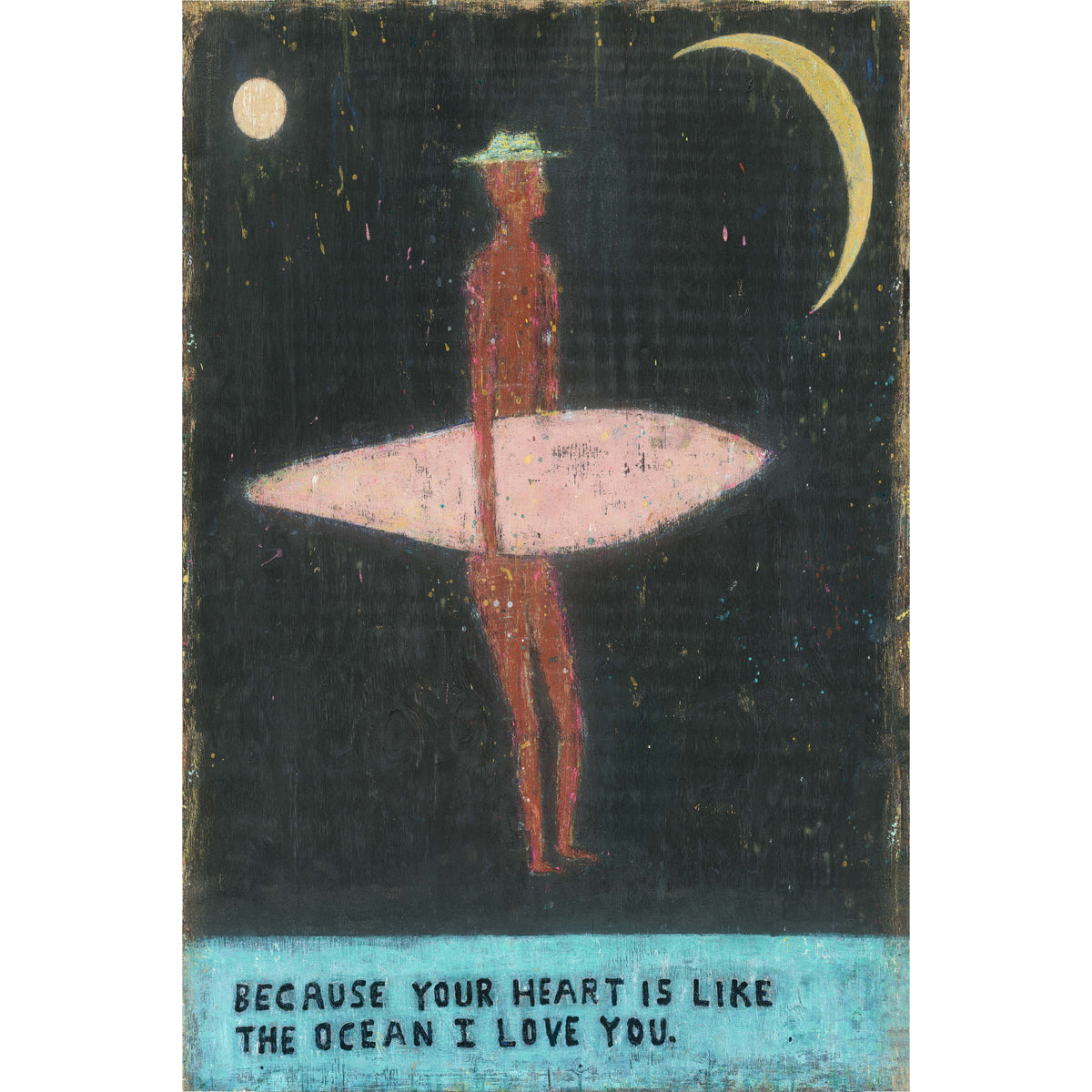 Because Your Heart Is Like The Ocean Art Print - Gallery Wrap