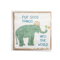 Good Things Elephant Art Poster - 8" x 8"