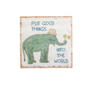 Good Things Elephant Art Poster - 12" x 12"