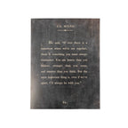 A.A. Milne Art Poster In Charcoal - 12x16