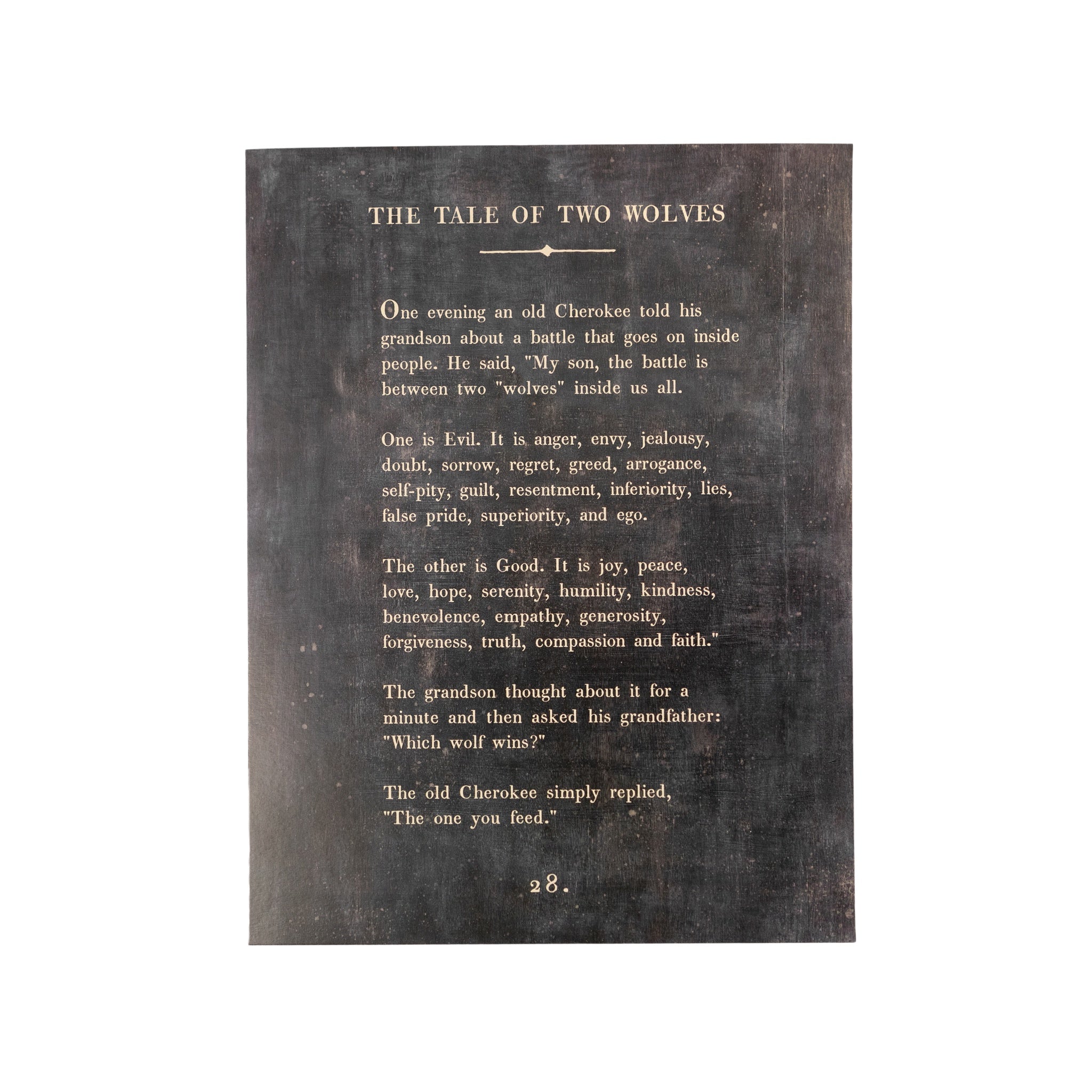 Tale of Two Wolves Book Collection Art Poster